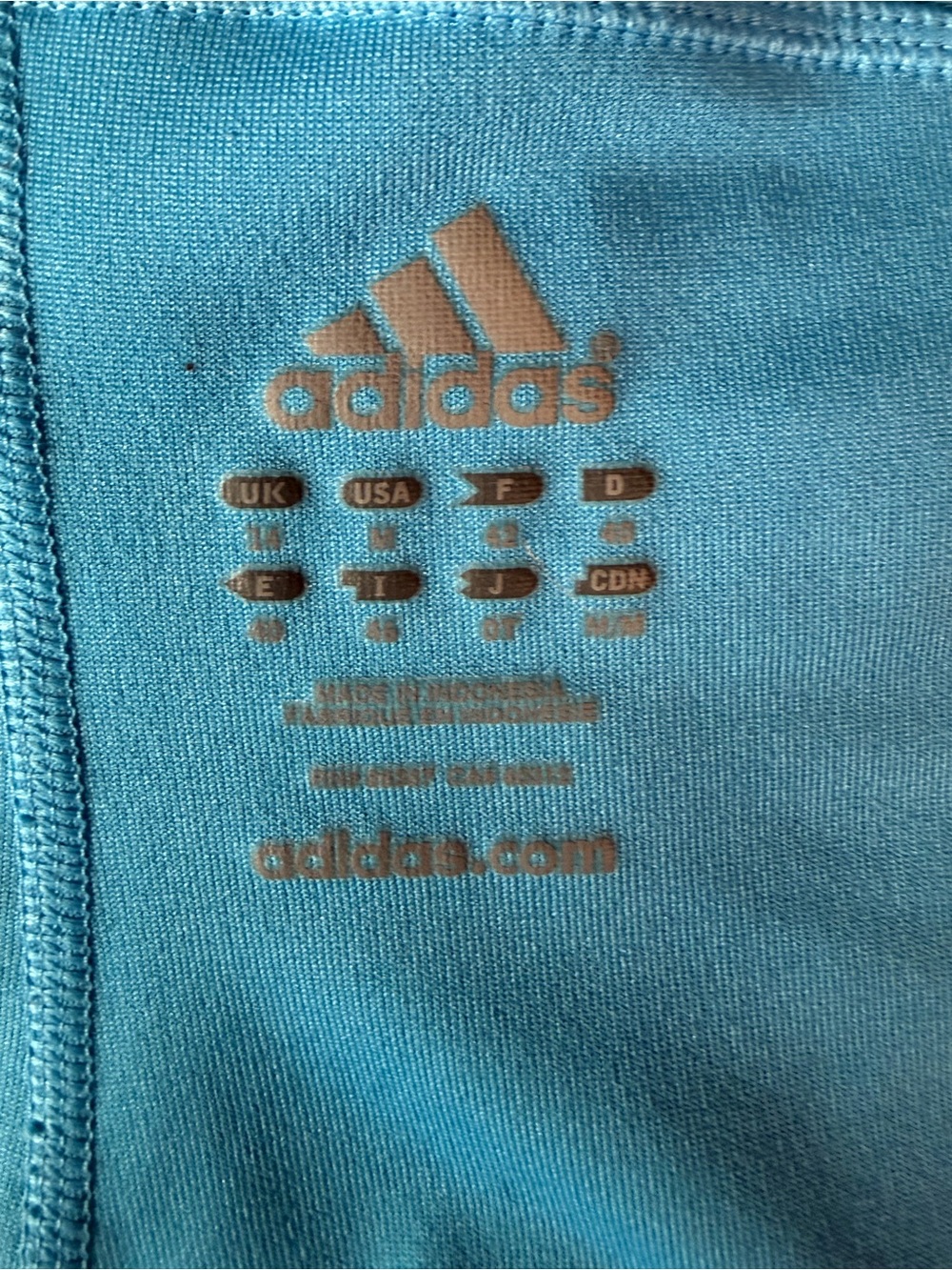 adidas Black & Light Blue Athletic Skort with Blue Logo and Built In Shorts - Picture 6 of 7